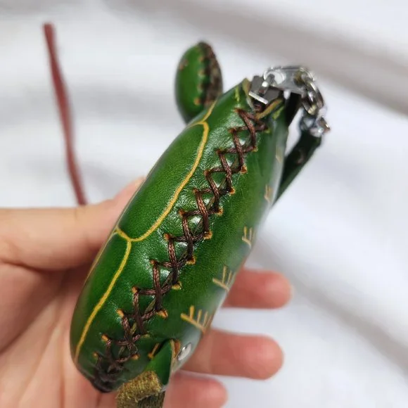 Green Turtle + Red Maple leave Leather Coin/ Change Bags / Wristlets for 1 Price - Picture 8 of 16